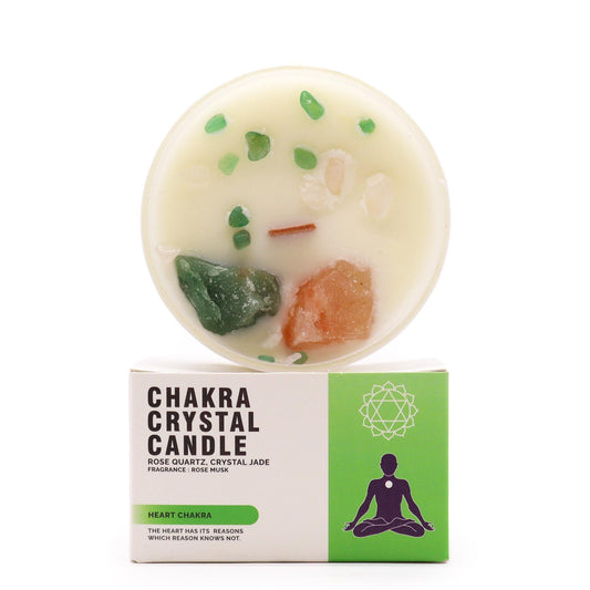 Chakra Crystal Candles - Heart Chakra-Domviva