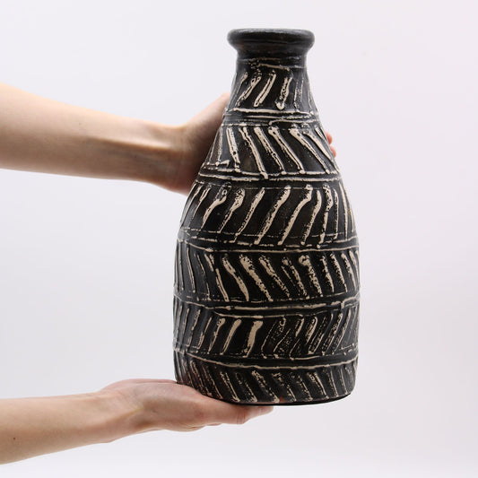 Greek Taper Vase - Chocolate-Domviva