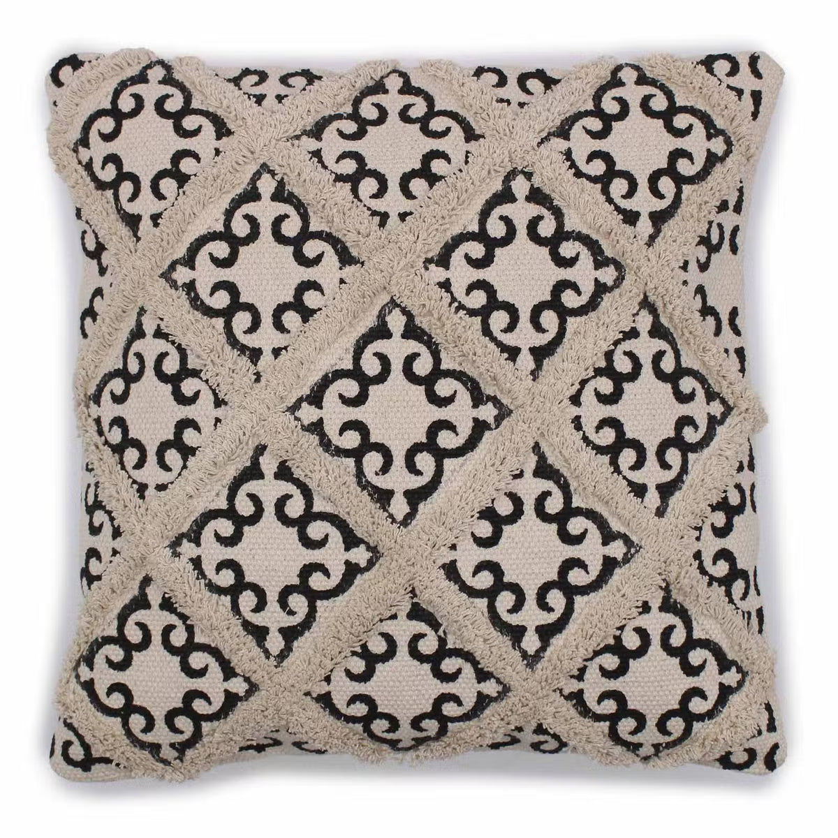 Klasična prevleka za blazino – luksuzen križni potisk – 45 × 45 cm