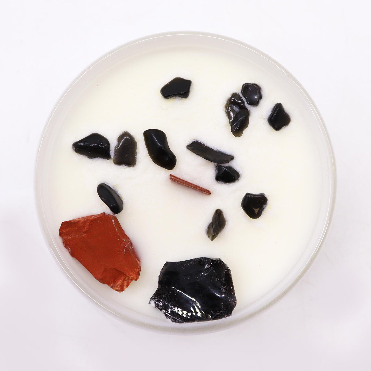 Kristalna sveča za korensko čakro – stabilnost & notranja moč | Root Chakra Candle.