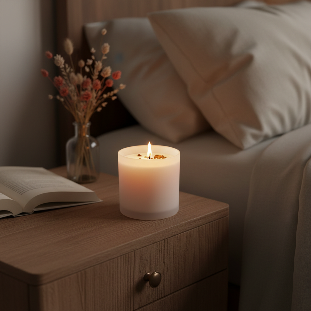 Kristalna sveča za sakralno čakro – ustvarjalnost & strast | Sacral Chakra Candle