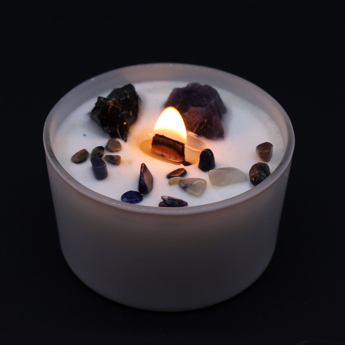 Kristalna sveča za solarni pleksus – samozavest & notranja moč | Solar Plexus Chakra Candle