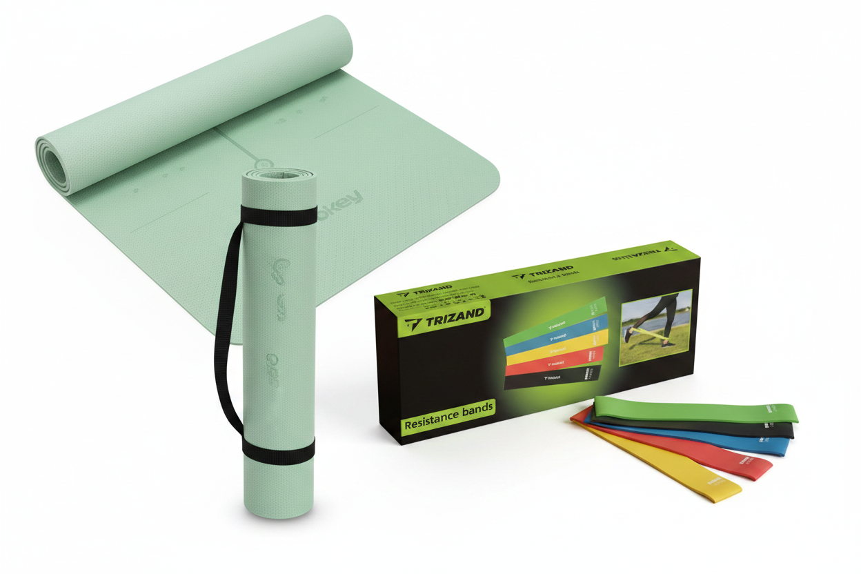 Spokey podloga in Trizand resistance bands