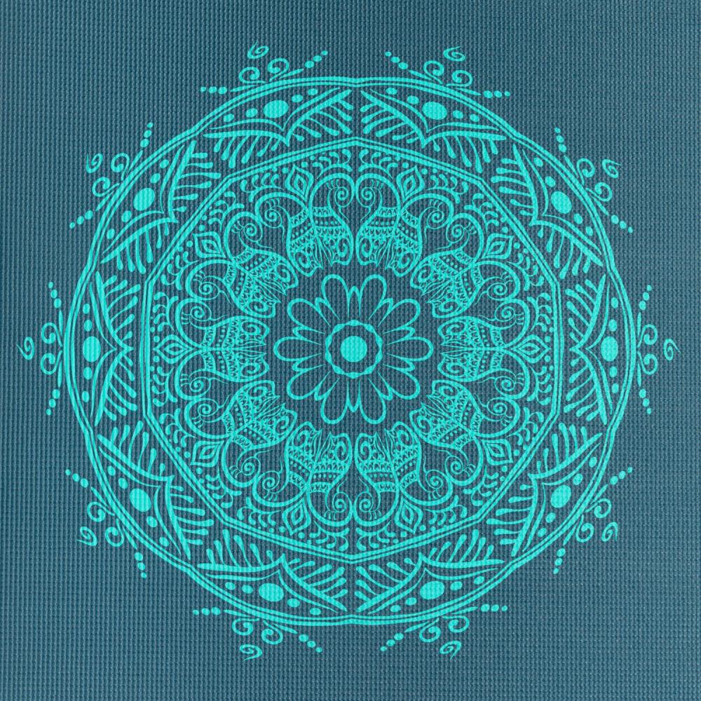 LEELA Mandala joga in vadbena podloga – turkizna