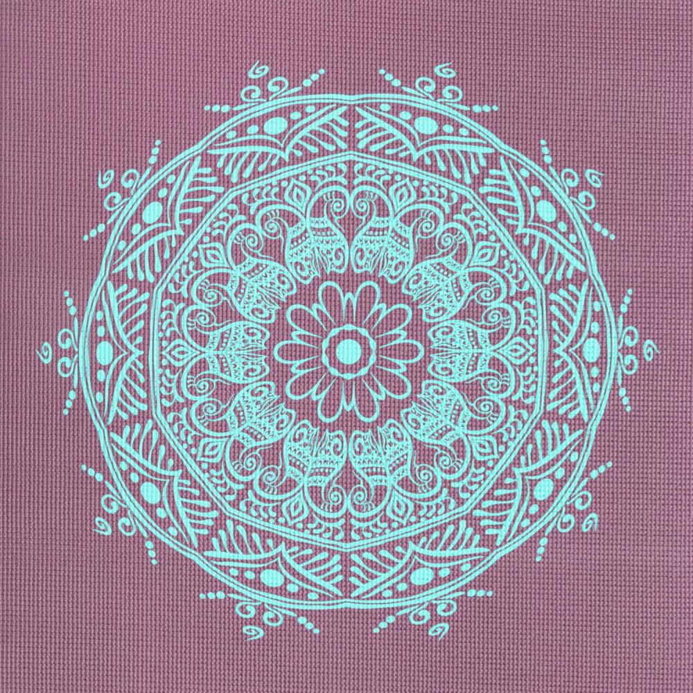 LEELA MANDALA joga in vadbena podloga – vijolična (turkizna mandala)
