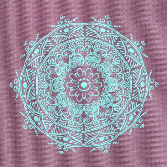 LEELA MANDALA joga in vadbena podloga – vijolična (turkizna mandala)