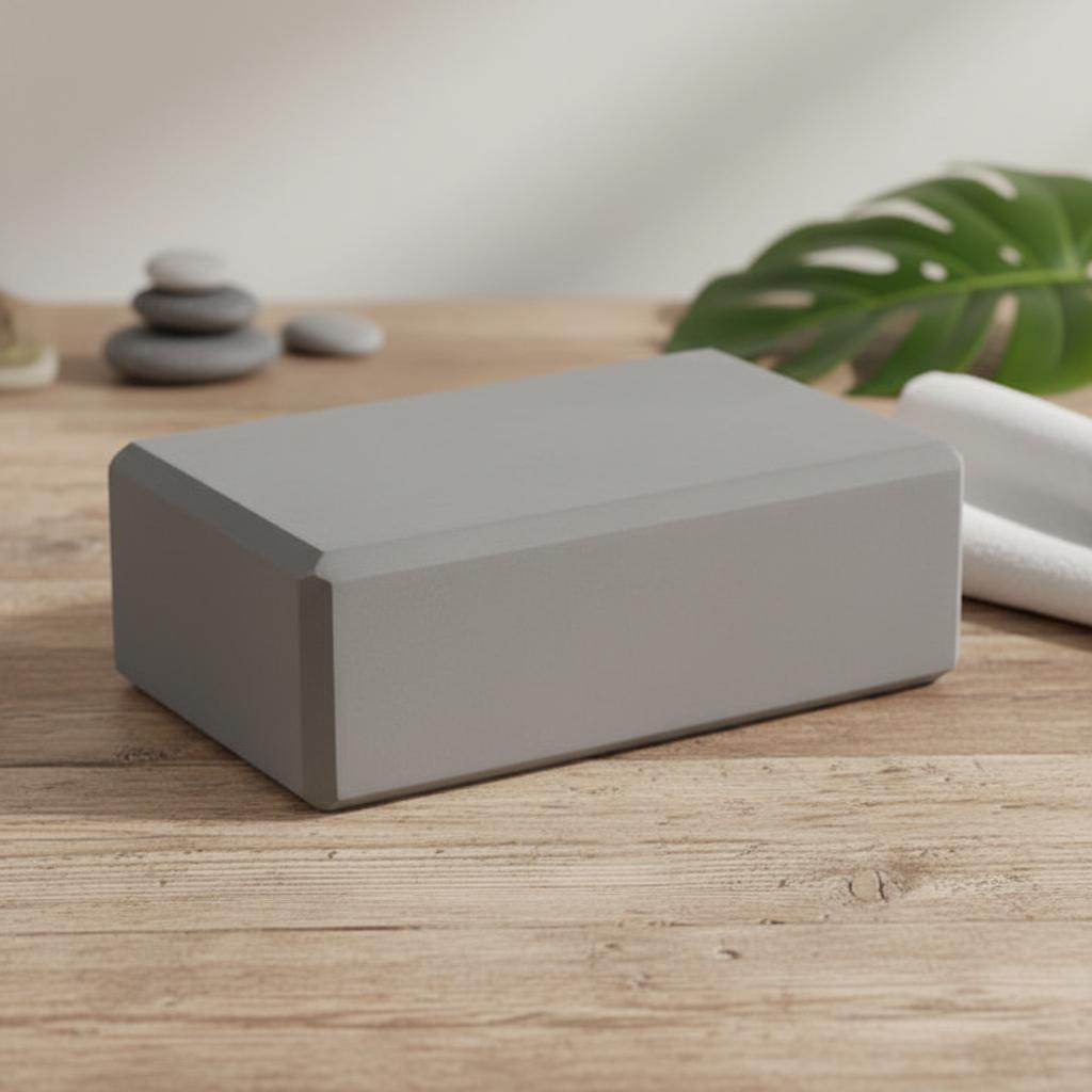 Pena joga blok – siv, EVA pena (23×15×9,5 cm)-Domviva